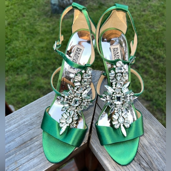 Badgley Mischka Basile Crystal Embellished Sandals - Picture 4 of 7